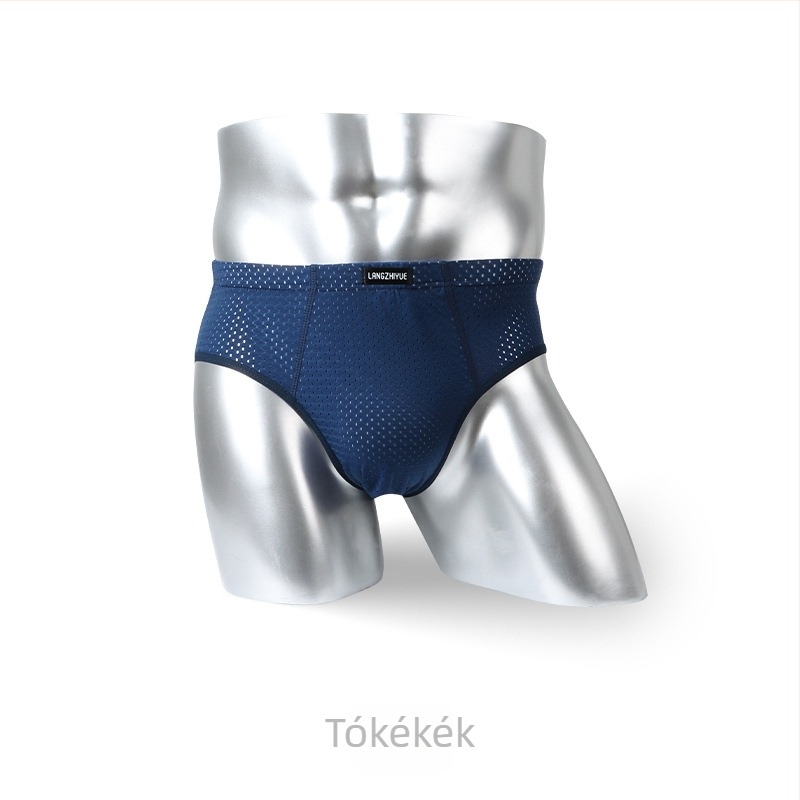 Férfi nyári alsónemű Ice Silk hálós anyagból, légáteresztő, vékony, magas derék, plusz méret