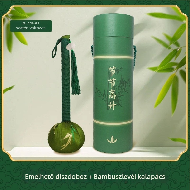 Bambuszleveles mugwort egészség kalapács – Meridián masszázs és perkusziós eszköz, szatén felület