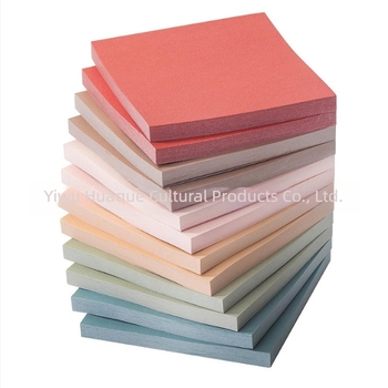 3x3 retro színű öntapadós jegyzetlapok, 76x76 mm, 50 oldal, diákok és iroda számára
