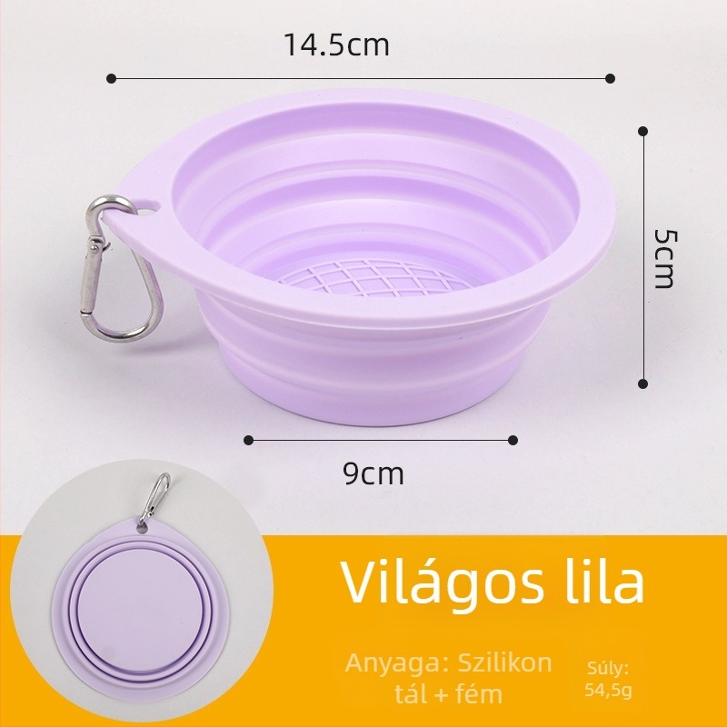 Személyre szabott szilikon összecsukható kisállat tál, élelmiszer-minőségű, lassú etetés kutyáknak, kültéri hordozható macska tál és ivóedény