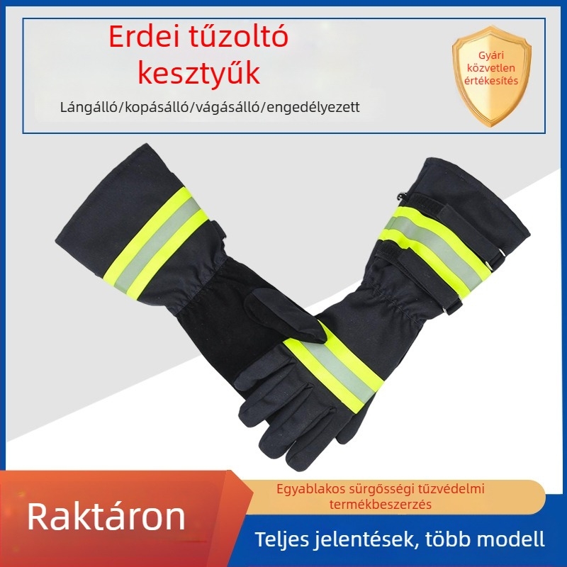 Erdei tűzoltó kesztyűk – tűzálló, hosszú ujjak, vízálló és hőszigetelt védőkesztyűk erdő mentők számára