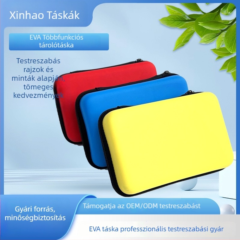 EVA tok fejhallgatóhoz és adatkábelekhez, 3C digitális eszközök tárolására, vízálló merevlemez és power bank tok