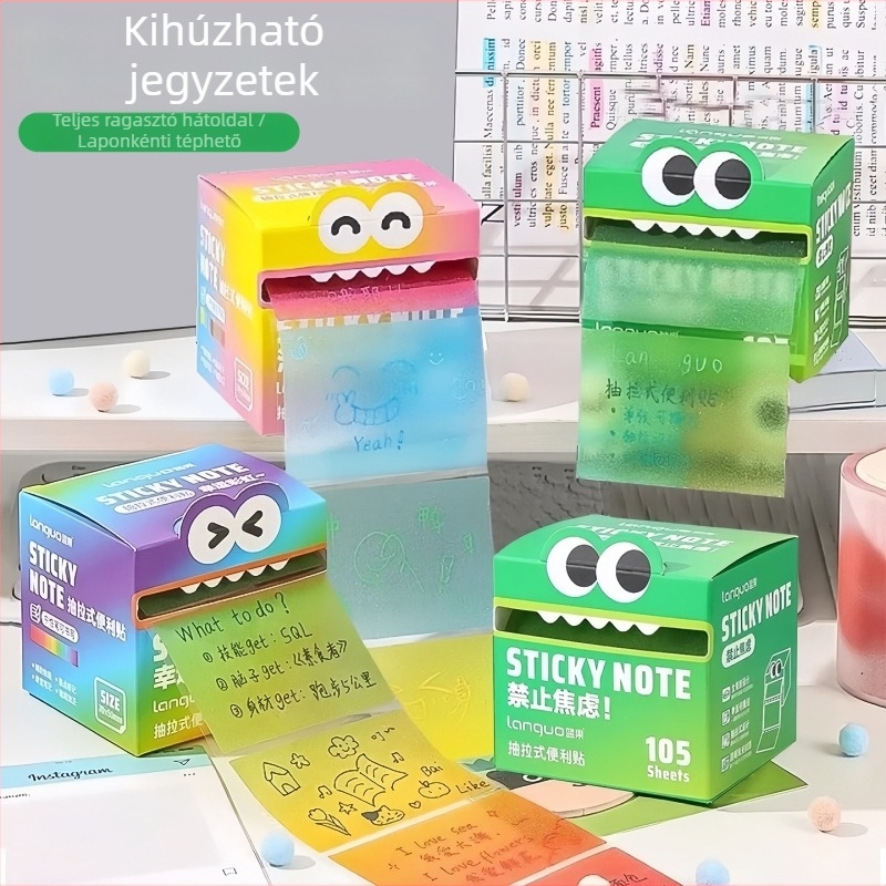 Kihúzható dopaminos ragasztó jegyzetek, gyorsan száradó, átlátszó diákoknak