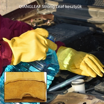 Strong Leaf Top-grain marhabőr hegesztő kesztyűk, kopásállóak és hőállóak, égési védelem, méret XL