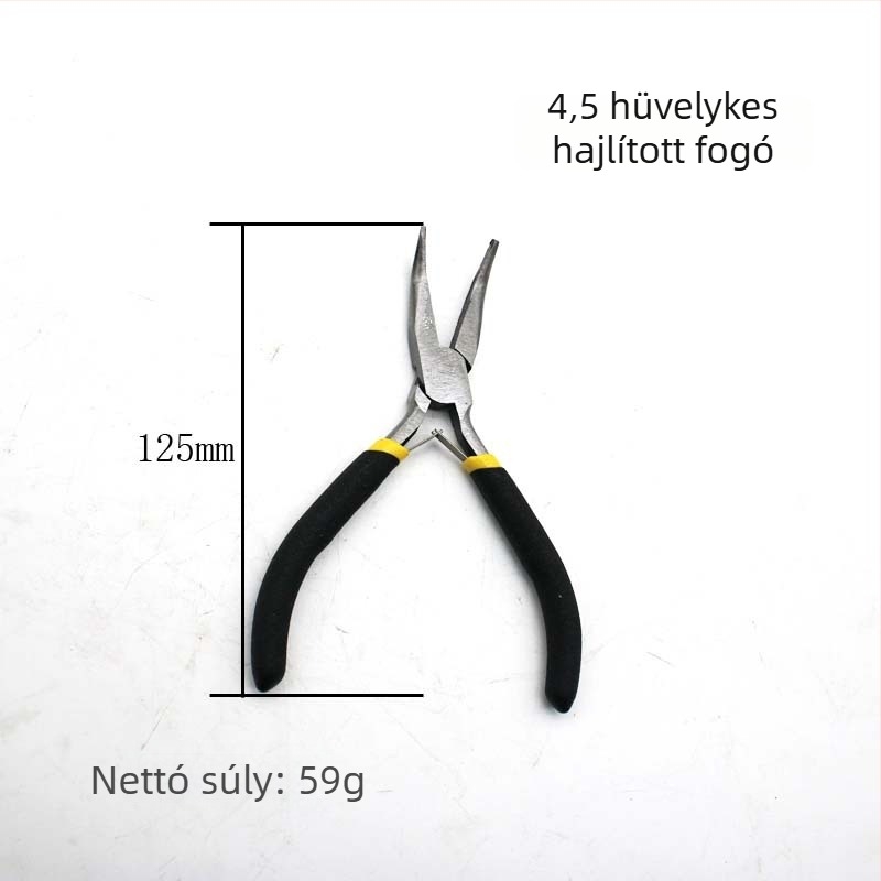 4,5 hüvelykes mini fogó, 8 részes készlet fekete-sárga markolattal, többfunkciós kéziszerszámok, diagonális vágó fogó, tűorrú fogó, síkorrú fogó