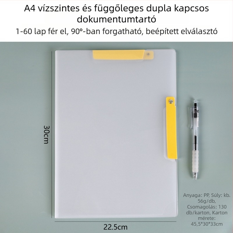Kreatív dupla rudás irattartó diákoknak, oldalsó zárófüllel, A4 méret, színes irodai rendező