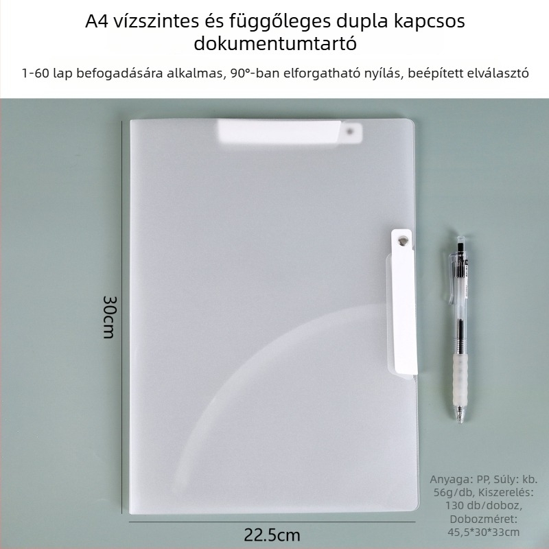 Kreatív dupla rudás irattartó diákoknak, oldalsó zárófüllel, A4 méret, színes irodai rendező