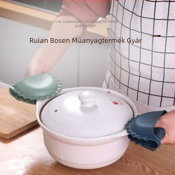 Nordic dumpling alakú TPR hőszigetelő kesztyűk mikróhoz és sütéshez, védelem az égés ellen magas hőmérsékletnél, kesztyűhurokkal