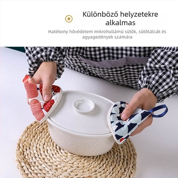 Pamutból készült hőálló konyhai kesztyű rajzolt mintával