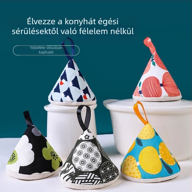 Pamutból készült hőálló konyhai kesztyű rajzolt mintával
