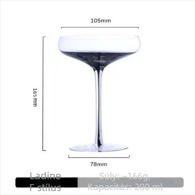 Vörösboros pohár kristályüvegből, modern minimalistikus stílus, 401–500 ml kapacitás.