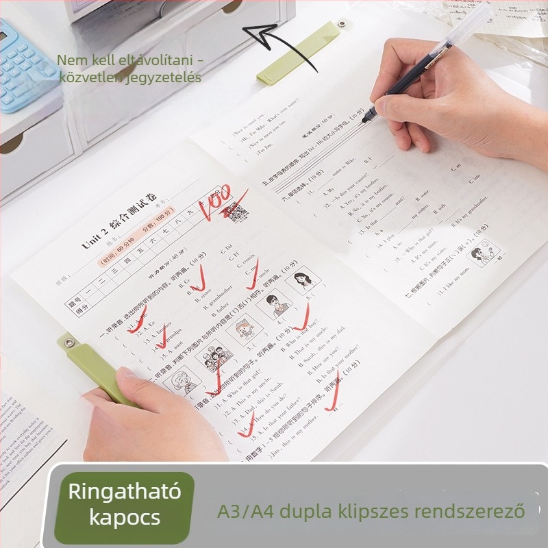 Két húzórúddal forgó irattartó mappa A4-es dokumentumokhoz