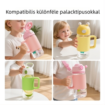 Gyerekeknek kész szilikon hőszigetelt palacktok fogantyúval