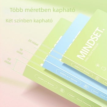 Deli A4 dokumentum mappa átlátszó betétekkel, több rétegű fájl rendező