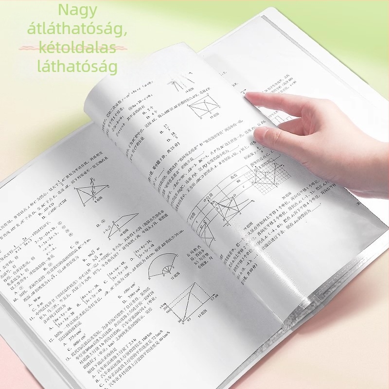 Deli A4 dokumentum mappa átlátszó betétekkel, több rétegű fájl rendező