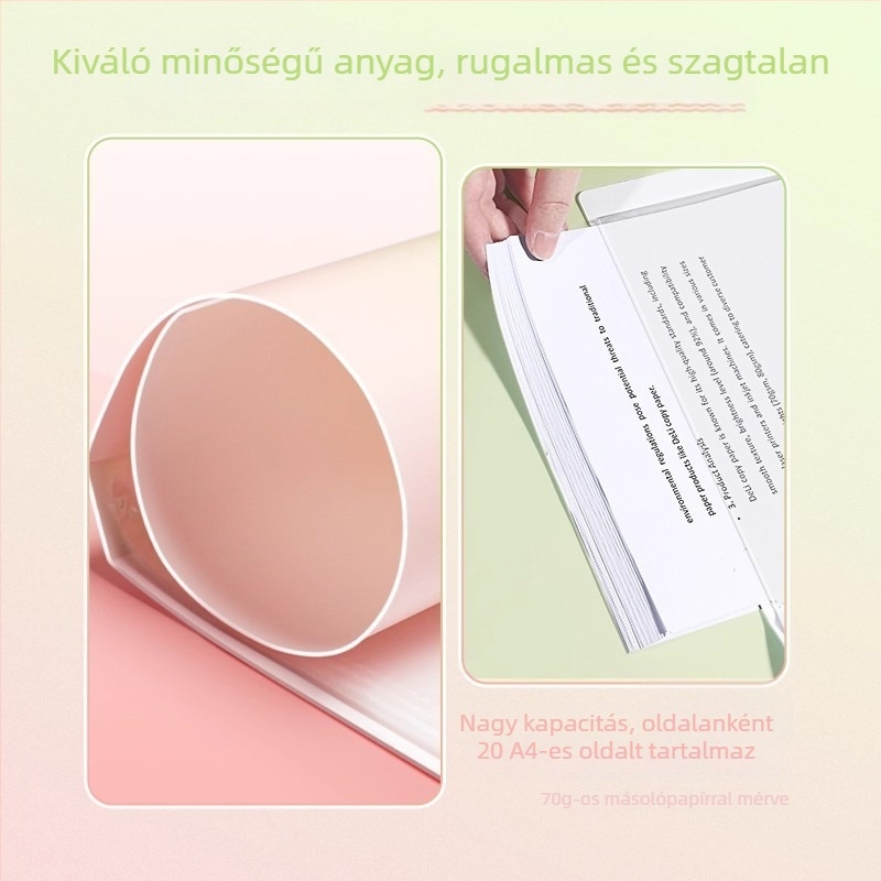 Deli A4 dokumentum mappa átlátszó betétekkel, több rétegű fájl rendező