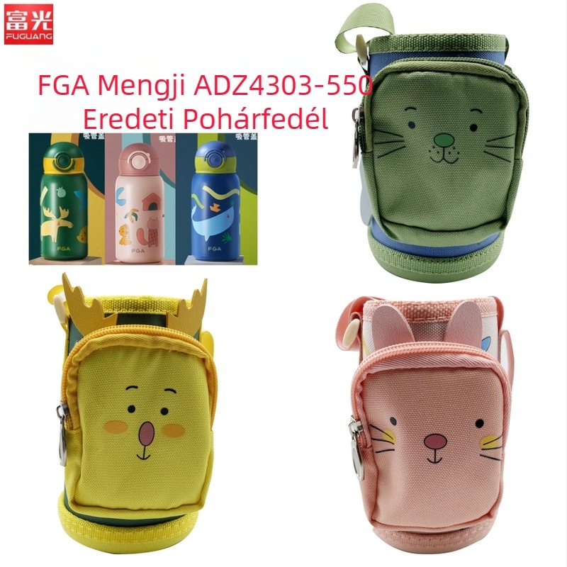 FGA Mengji ADZ4303-550 Gyerekeknek tervezett szigetelt termosz 316L rozsdamentes acélból, kiegészítőkkel a pohárhüvelyhez