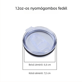 Átlátszó műanyag kupak autó pohárhoz 20oz/30oz, nyomófedél és fedél szívószálhoz