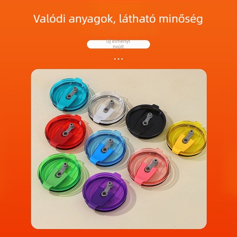 Átlátszó műanyag kupak autó pohárhoz 20oz/30oz, nyomófedél és fedél szívószálhoz