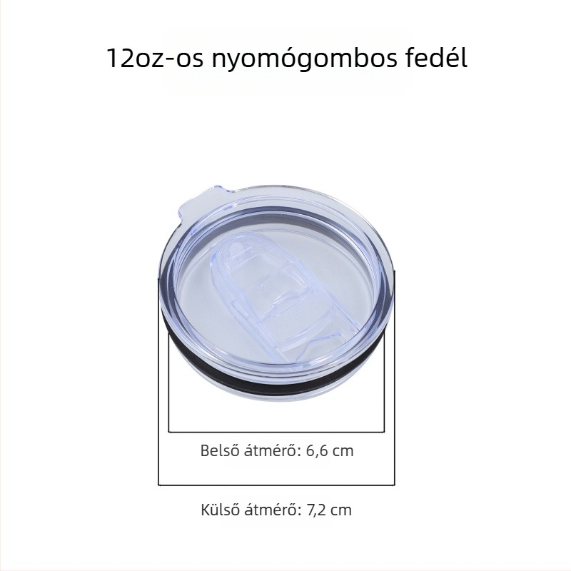 Átlátszó műanyag kupak autó pohárhoz 20oz/30oz, nyomófedél és fedél szívószálhoz