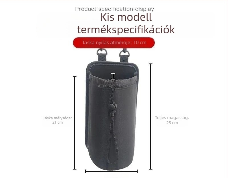 Autóba szerelhető vízpalacktartó pohártartóval és termosz