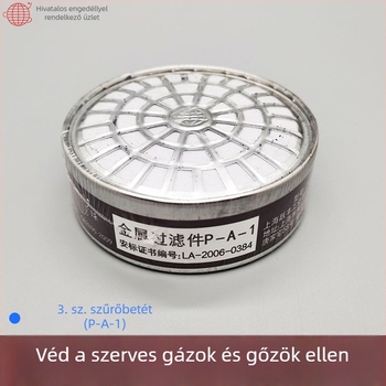 Earth 2001/2008 gázmaszk fém szűrődobozzal, ipari védő félmaszk