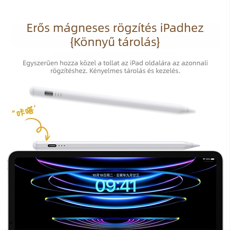 3 LED-es energia kijelzővel rendelkező mágneses kapacitív stylus iPadhez – rajzoláshoz és íráshoz