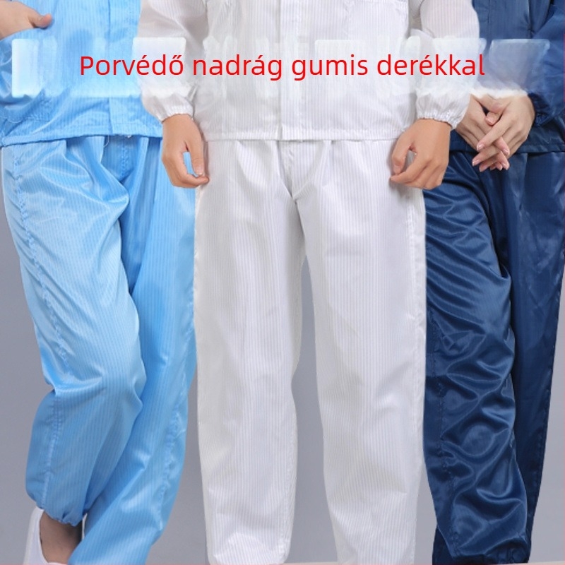 Porálló munkás nadrág csíkos, antistatikus, elastikus derekával és elastikus szegéllyel