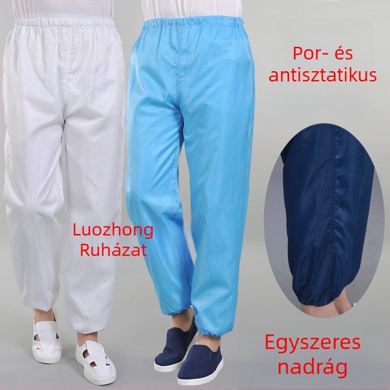 Porálló munkás nadrág csíkos, antistatikus, elastikus derekával és elastikus szegéllyel