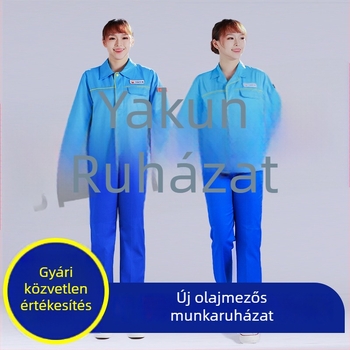 Antistatikus nyári munkaruha benzinkutakhoz, férfi öltöny