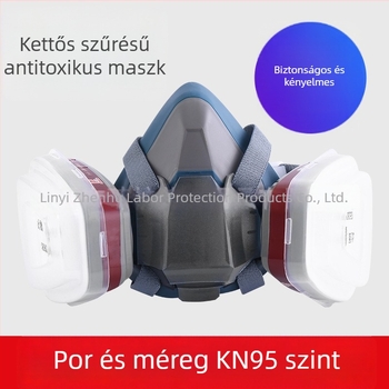 Szilikon gázmaszk permetezéses festéshez, rovarölőszerekhez, felújításhoz, formaldehidhez és vegyi gázokhoz — Modell 6502