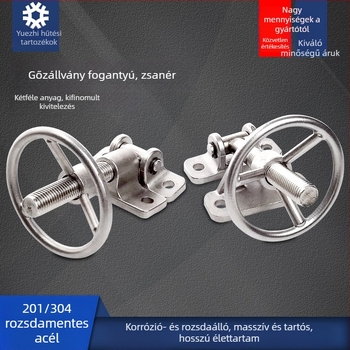 Rozsdamentes acélból készült gőzölő kocsi forgó kézikerékkel, nyomó fogantyú és kör alakú sütő-szelep, fém gőzölő sütő fogantyú
