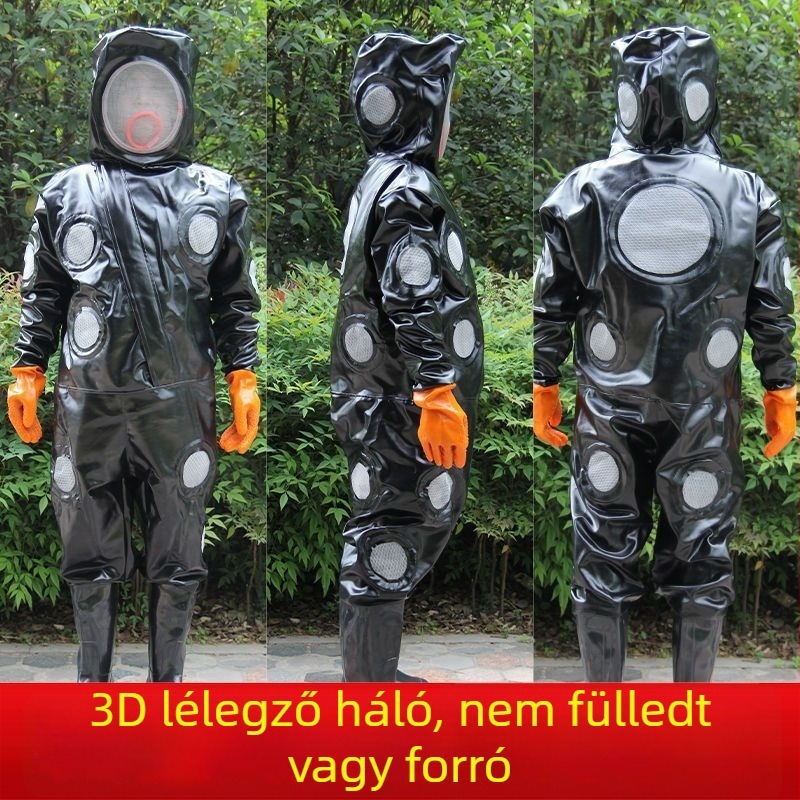 Szakmai méhészköru, lélegző teljes készlet, egyrészes köpenyes stílusú védőruha