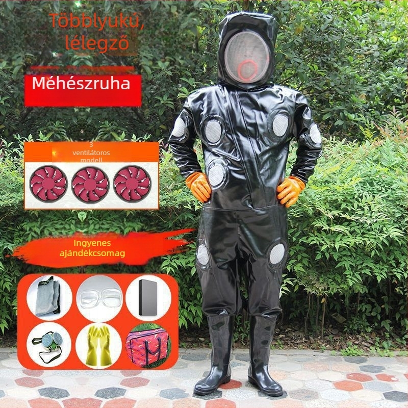 Szakmai méhészköru, lélegző teljes készlet, egyrészes köpenyes stílusú védőruha