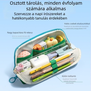Mágneses háromszög alakú tolltartó, foltálló felülettel, nagy kapacitás, Instagram-stílus