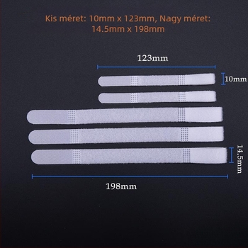 Velcro kábelrendező szalag, öntapadós, adatokhoz és fejhallgatóhoz, laptop töltőkábelei rendezésére