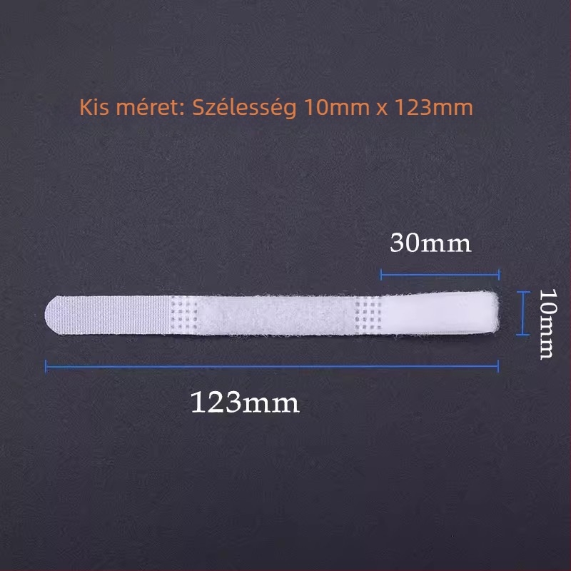 Velcro kábelrendező szalag, öntapadós, adatokhoz és fejhallgatóhoz, laptop töltőkábelei rendezésére