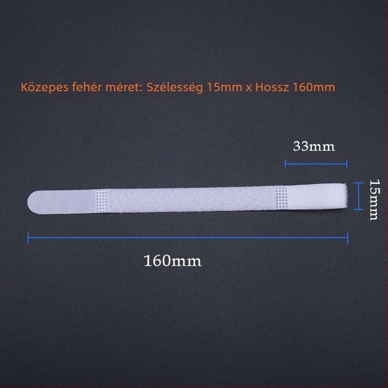 Velcro kábelrendező szalag, öntapadós, adatokhoz és fejhallgatóhoz, laptop töltőkábelei rendezésére