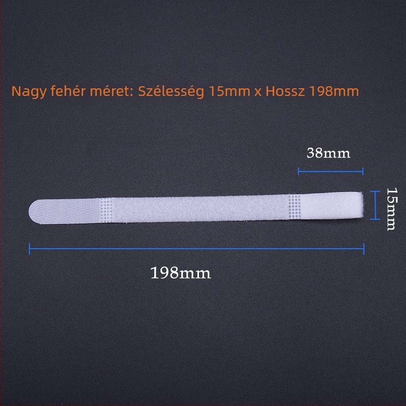 Velcro kábelrendező szalag, öntapadós, adatokhoz és fejhallgatóhoz, laptop töltőkábelei rendezésére