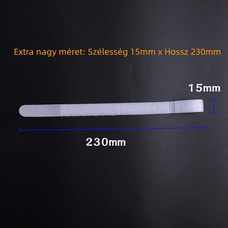 Velcro kábelrendező szalag, öntapadós, adatokhoz és fejhallgatóhoz, laptop töltőkábelei rendezésére