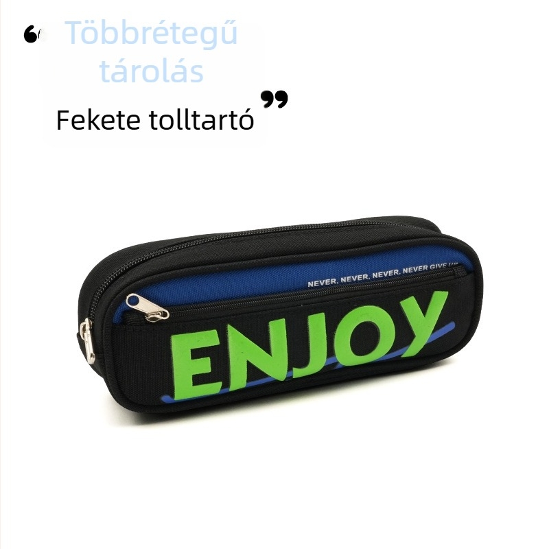 Nagy kapacitású tolltartó, kreatív és letisztult dizájn, uniszex diákok számára