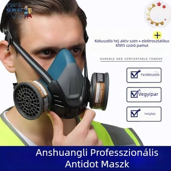 Anshuangli kémiai gázmaszk szórófestéshez, formaldehidhez, növényvédőszerekhez és ipari porhoz