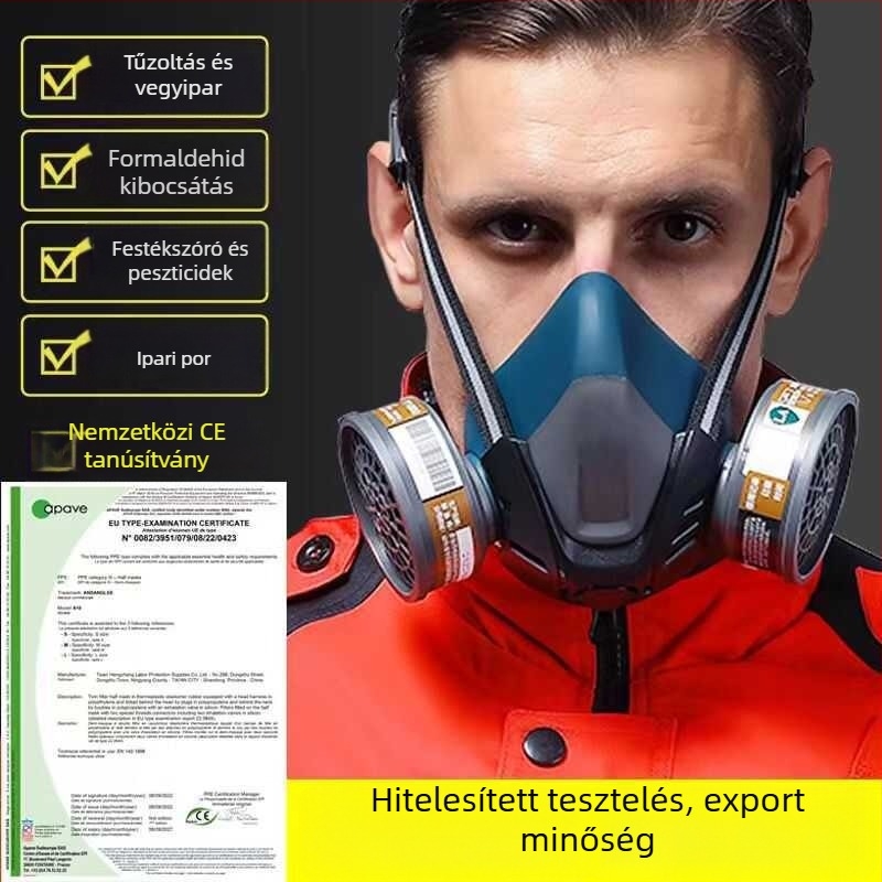 Anshuangli kémiai gázmaszk szórófestéshez, formaldehidhez, növényvédőszerekhez és ipari porhoz