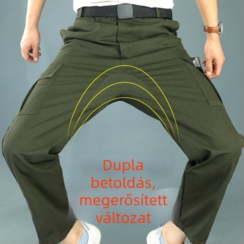 Férfi munkás nadrág extra panellel, lélegző pamut-keverék anyagból, egyenes szabású, hosszú nadrág hegesztőknek, nedvesség-elvezető