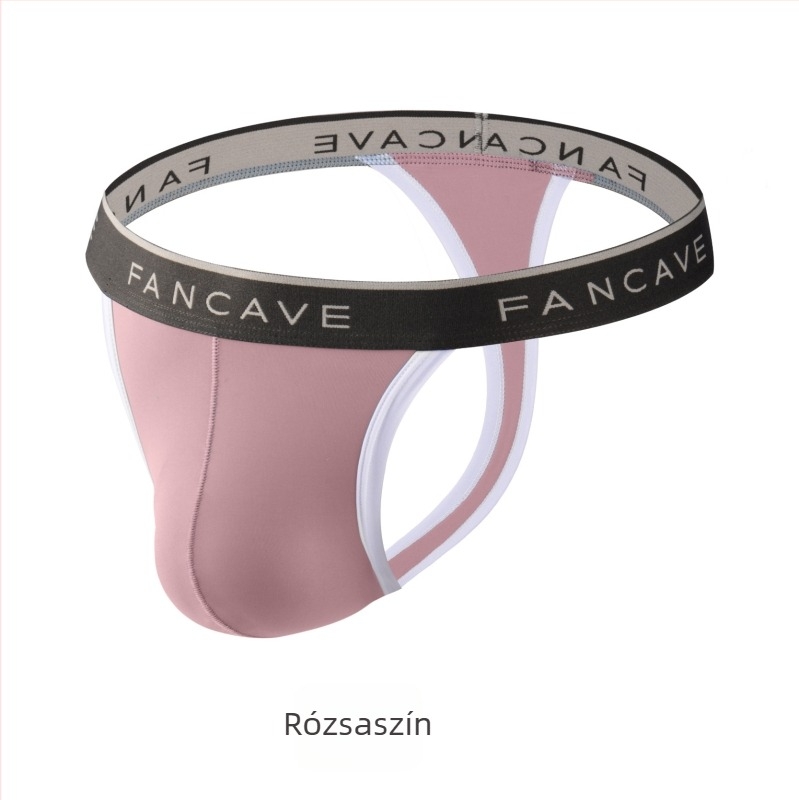 Férfi Ice Silk T-Back alsónadrág, átlátszó, lélegző, gyorsan száradó, nyárra