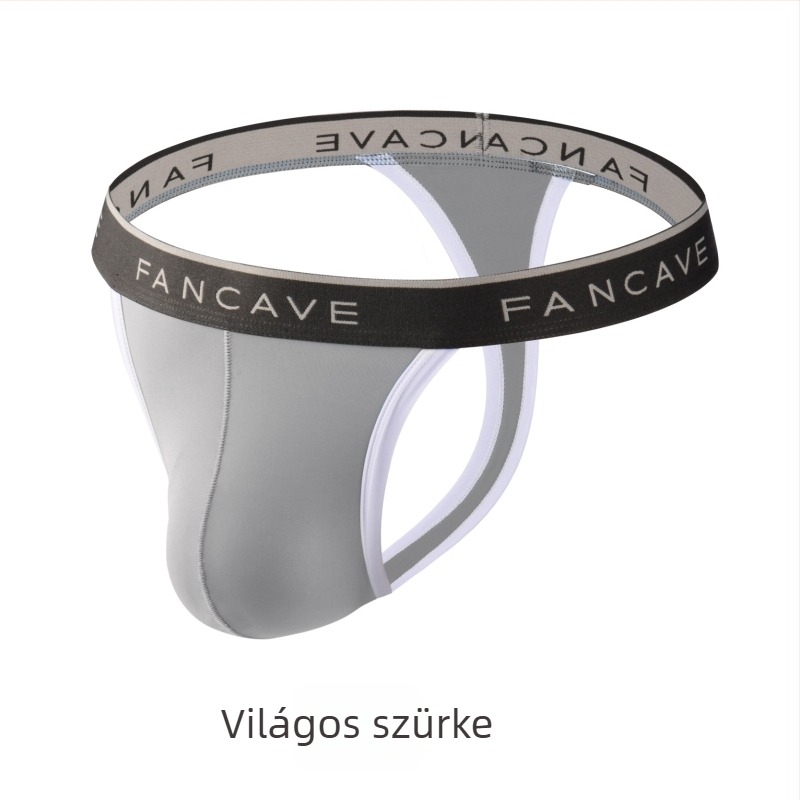Férfi Ice Silk T-Back alsónadrág, átlátszó, lélegző, gyorsan száradó, nyárra