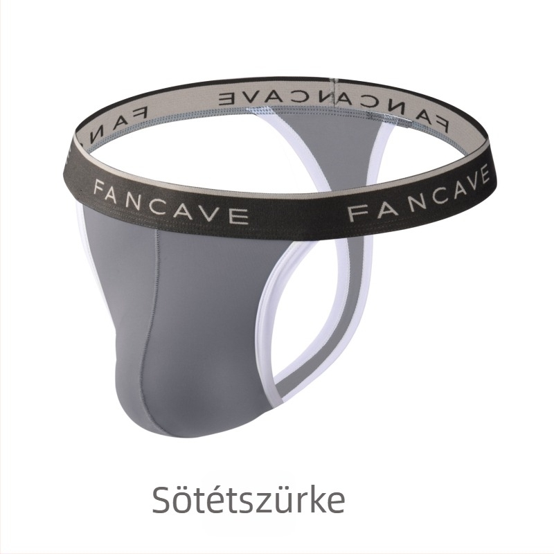 Férfi Ice Silk T-Back alsónadrág, átlátszó, lélegző, gyorsan száradó, nyárra