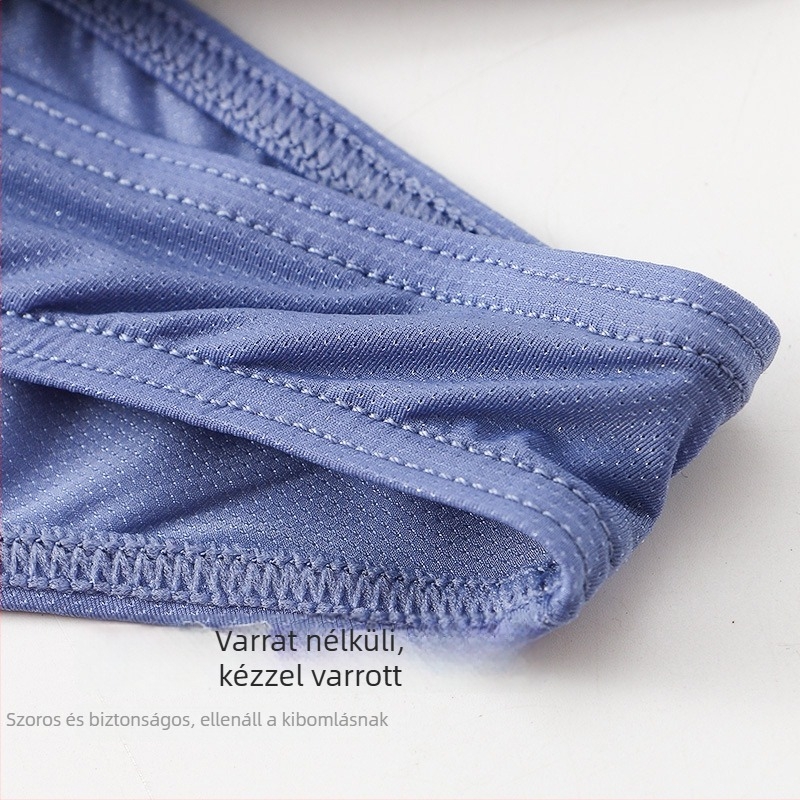 Új ice silk férfi tanga, lélegző nyári fehérnemű, egyszínű.