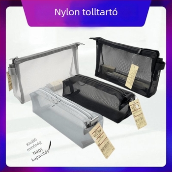 MUJI nylon tolltartó, irodai kellékek tárolója, minimalist dizájn, nagy kapacitás
