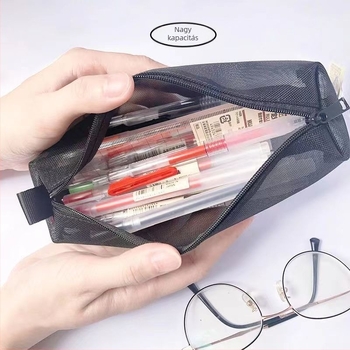 MUJI nylon tolltartó, irodai kellékek tárolója, minimalist dizájn, nagy kapacitás